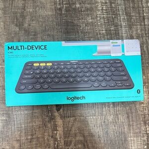 Logitech Bluetooth Keyboard — Black with Yellow Accent Keys
